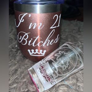 Birthday wine cup & shot glass